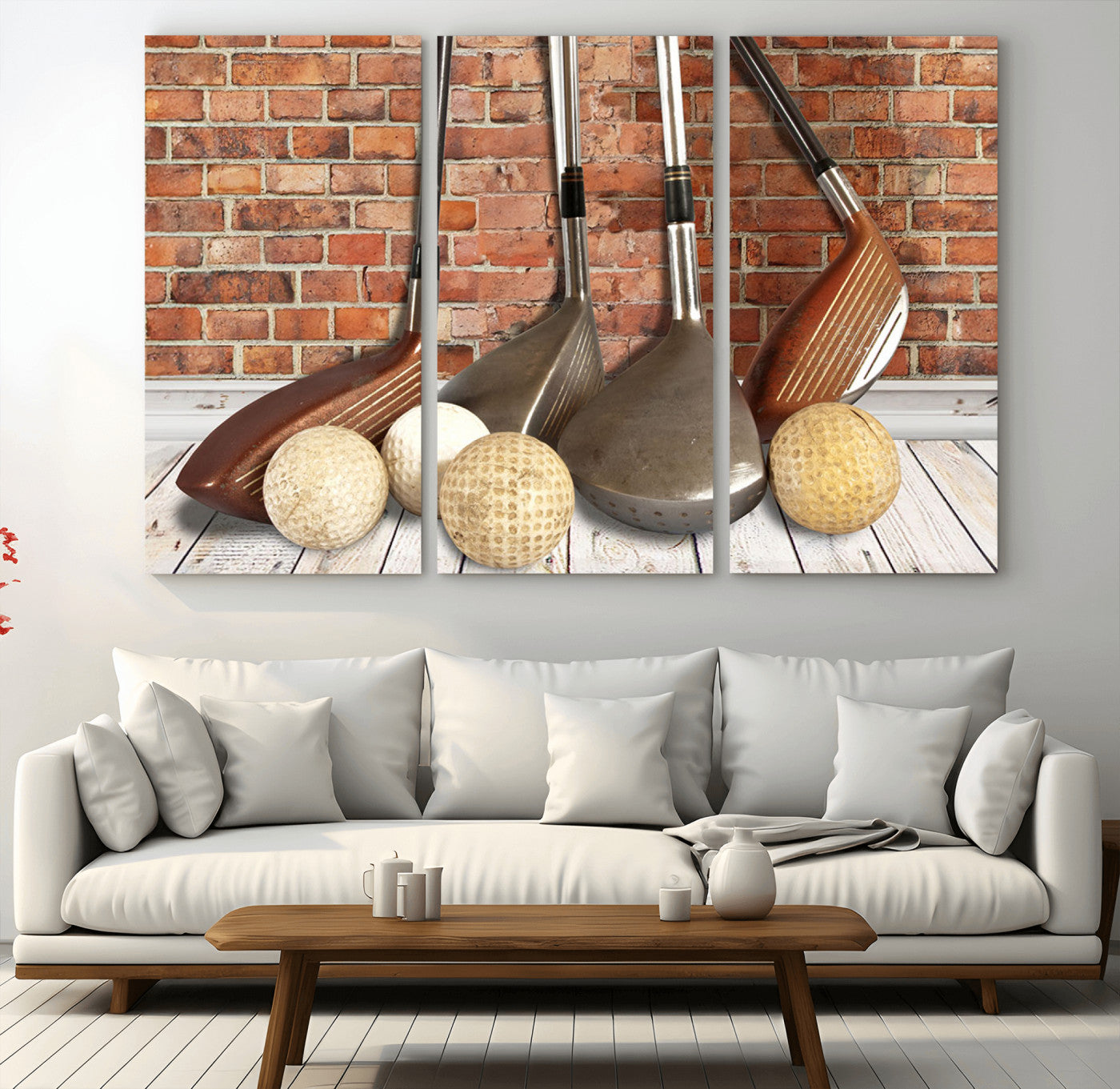 71818-MGV-CV-36X24-Vintage Golf Ball Wall Art Canvas Print | Golf Decor for Man Cave or Office | Ready to Hang and