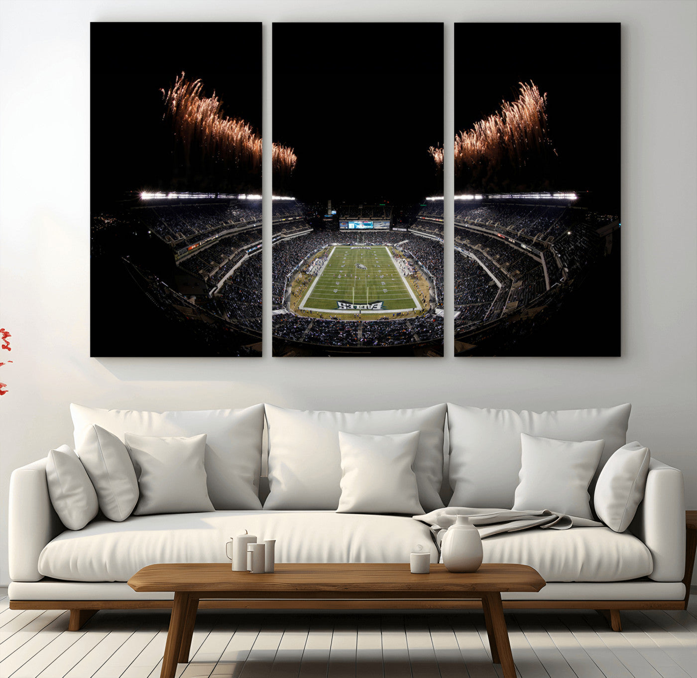MGV-CV-48X32-3P - Eagles Field Stadium Wall Art | Philadelphia Eagles Football Team Print - Philadelphia Lincoln