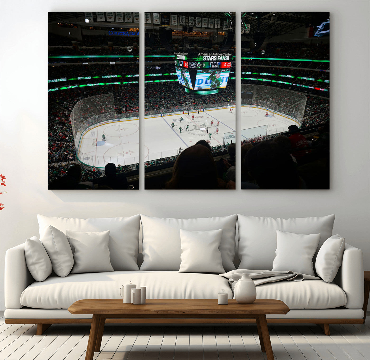 13876-MGV-CV-36X24-American Airlines Center Dallas Stars Wall Art Canvas Print - Dallas Hockey Arena Stadium Print