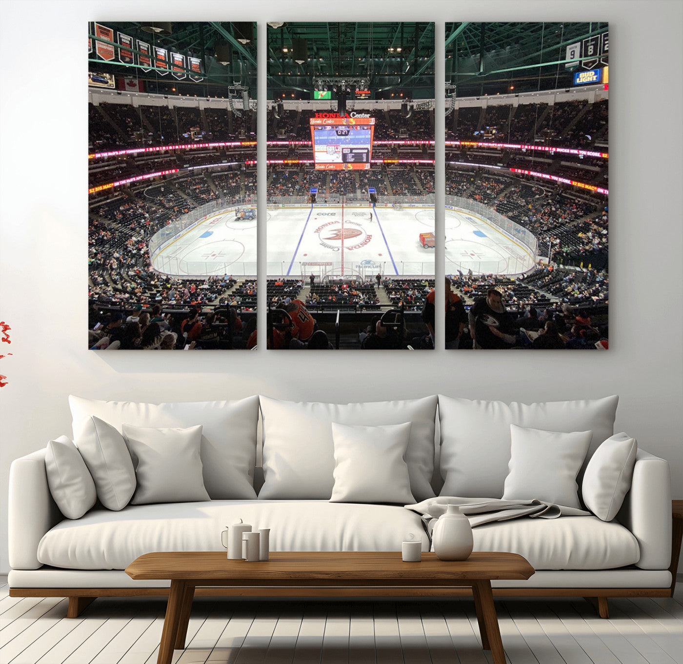 MGV-CV-48X32-3P - Honda Center California Anaheim Ducks Ice Hockey Stadium Canvas Print Wall Art