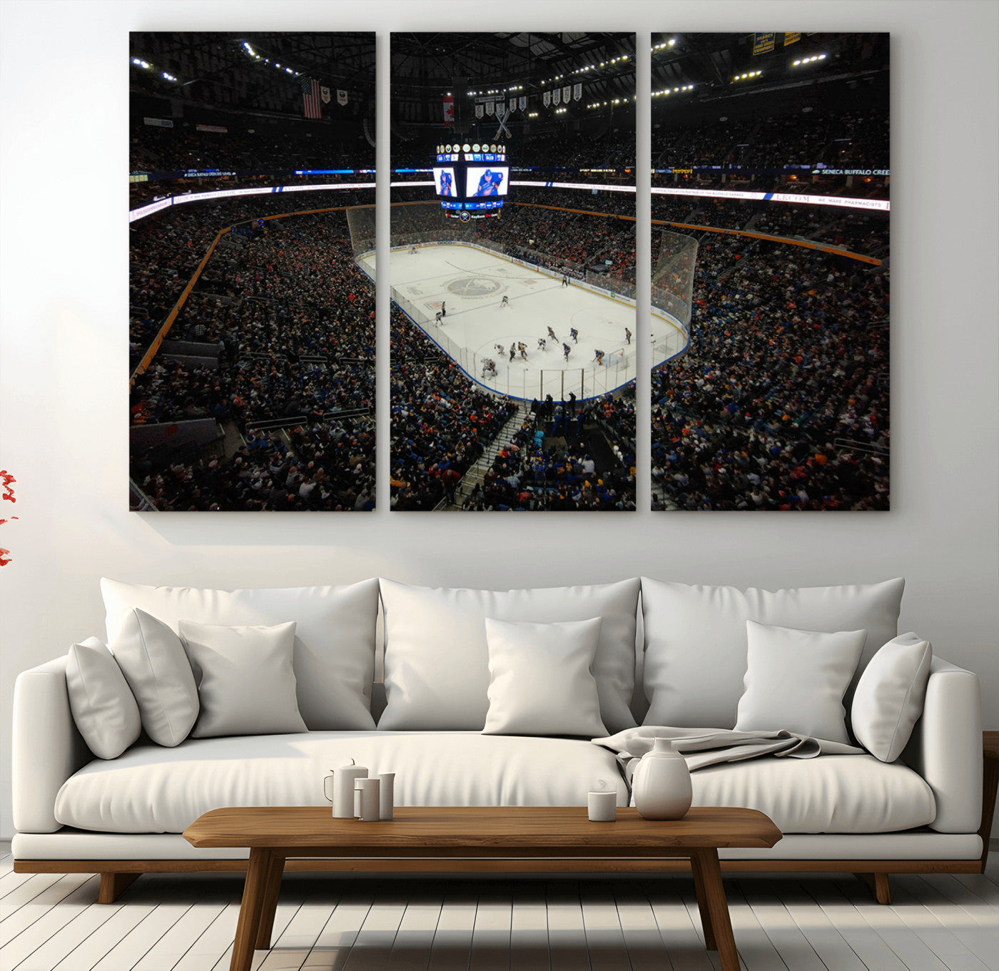 -KeyBank Center New York Buffalo Sabres Hockey Stadium Canvas Print Wall Art