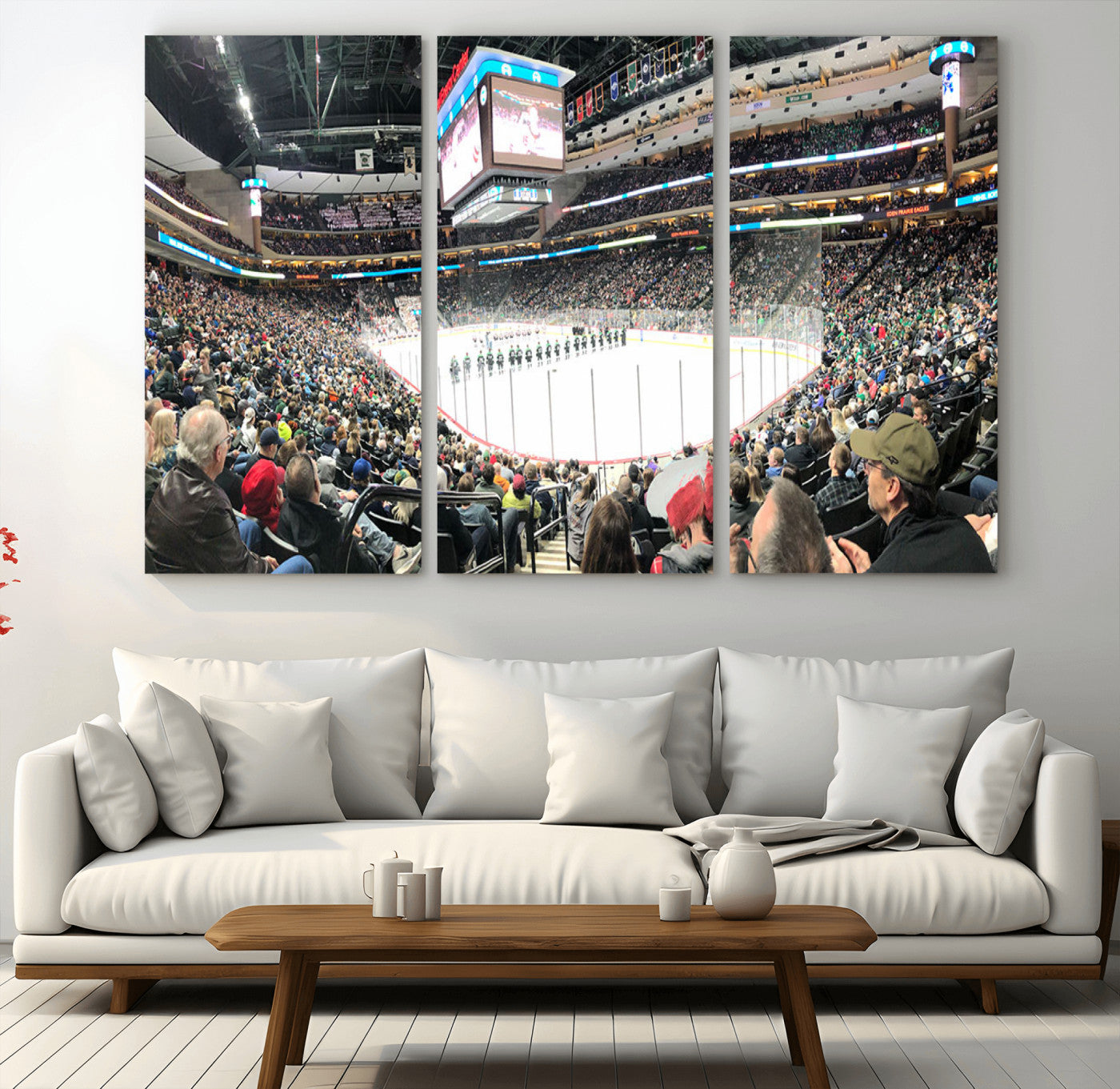 44414-MGV-CV-48X32-3P-Xcel Energy Center St Paul Minnesota Wild Ice Hockey Stadium Canvas, Minnesota Wild Ice Hockey