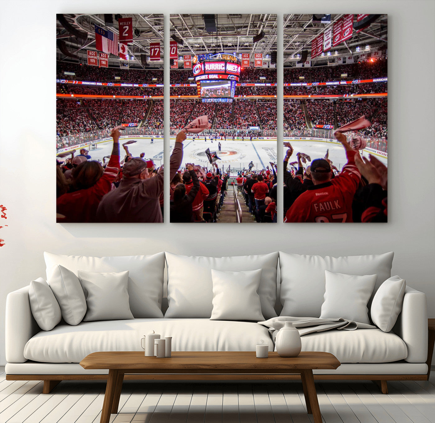 50609-MGV-CV-36X24-Carolina Hurricanes Ice Hockey Stadium Wall Art, Carolina Hurricanes Canvas Print