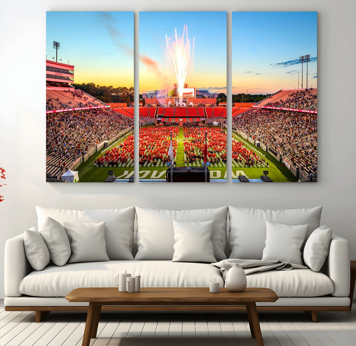 MGV-CV-48X32-3P - North Carolina State University Canvas Print, North Carolina State University Wolfpack Football Team