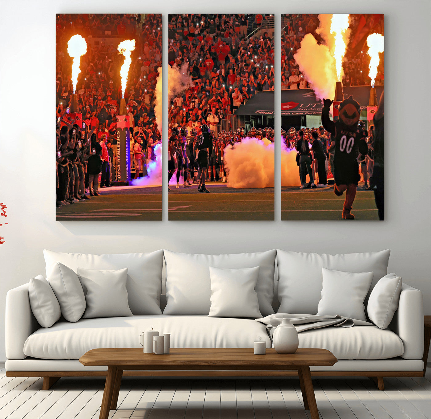 MGV-CV-48X32-3P - The University of Texas at San Antonio Roadrunners Football Team Print - San Antonio Alamodome Wall