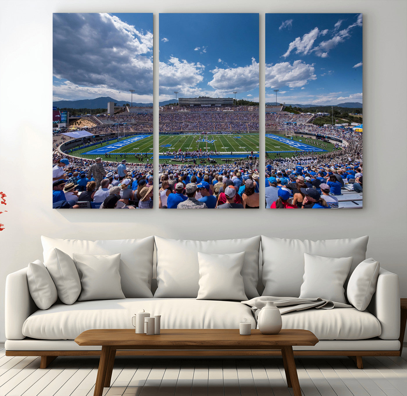 MGV-CV-48X32-3P - Air Force Falcons Football Team Print - Colorado Springs Falcon Stadium Wall Art Canvas Print
