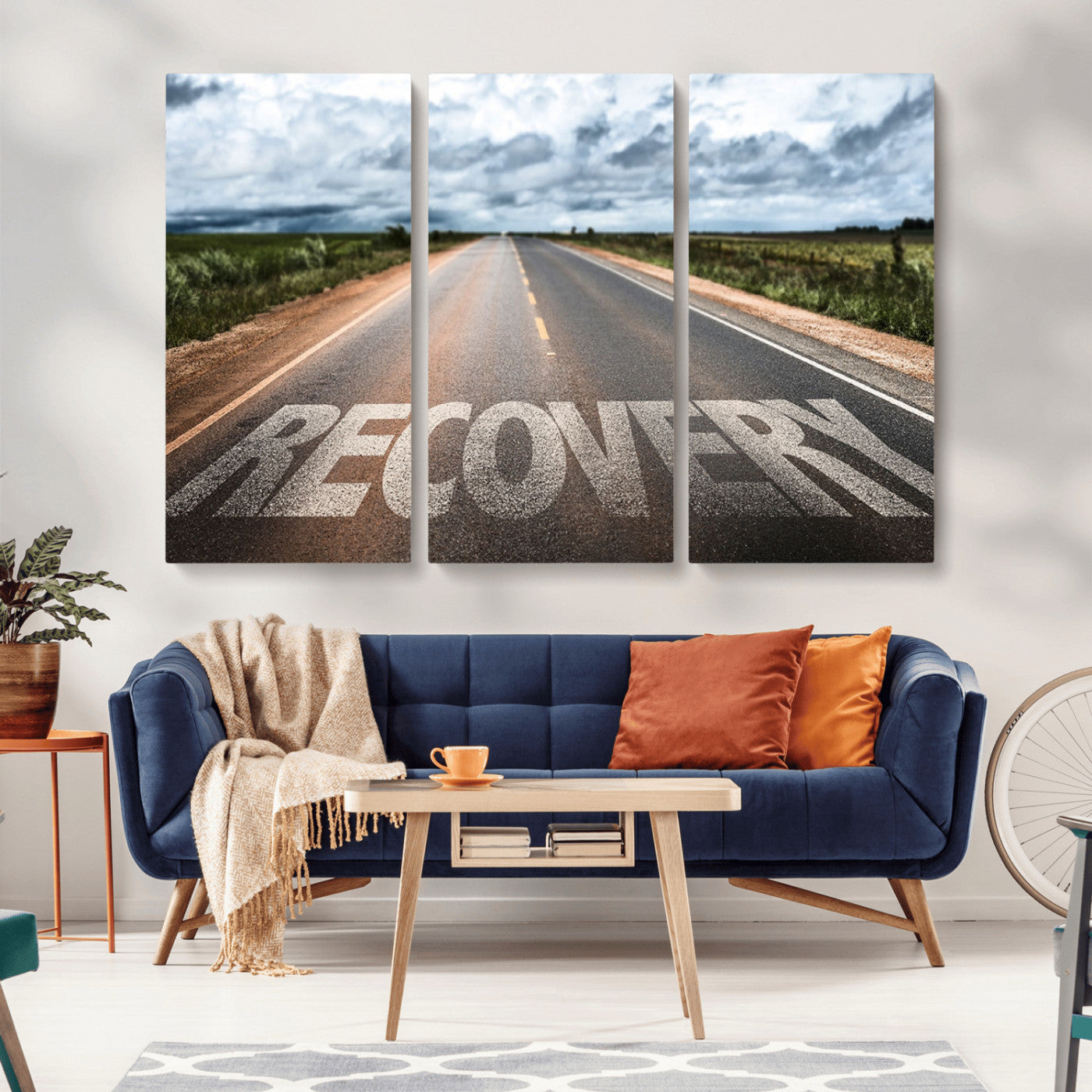 MGV-CV-48X32-3P - Recovery Road Wall Art Canvas Print
