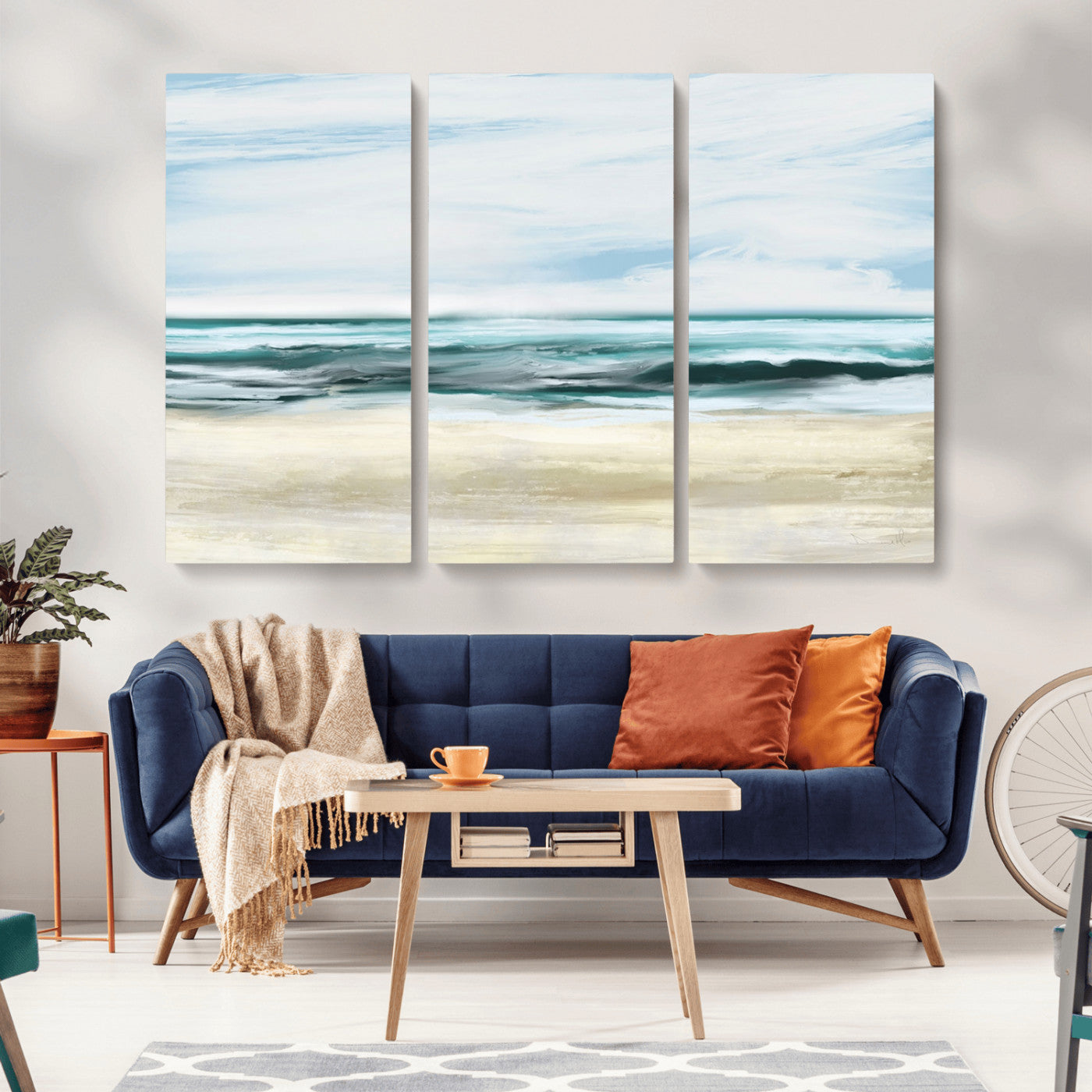 -Ocean Abstract Wall Art Canvas Print