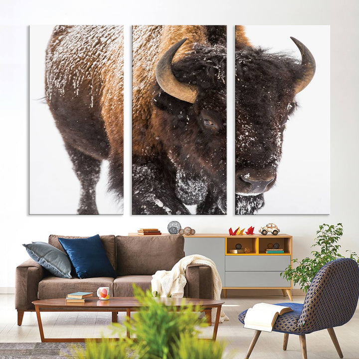 Bison Wall Art Canvas.