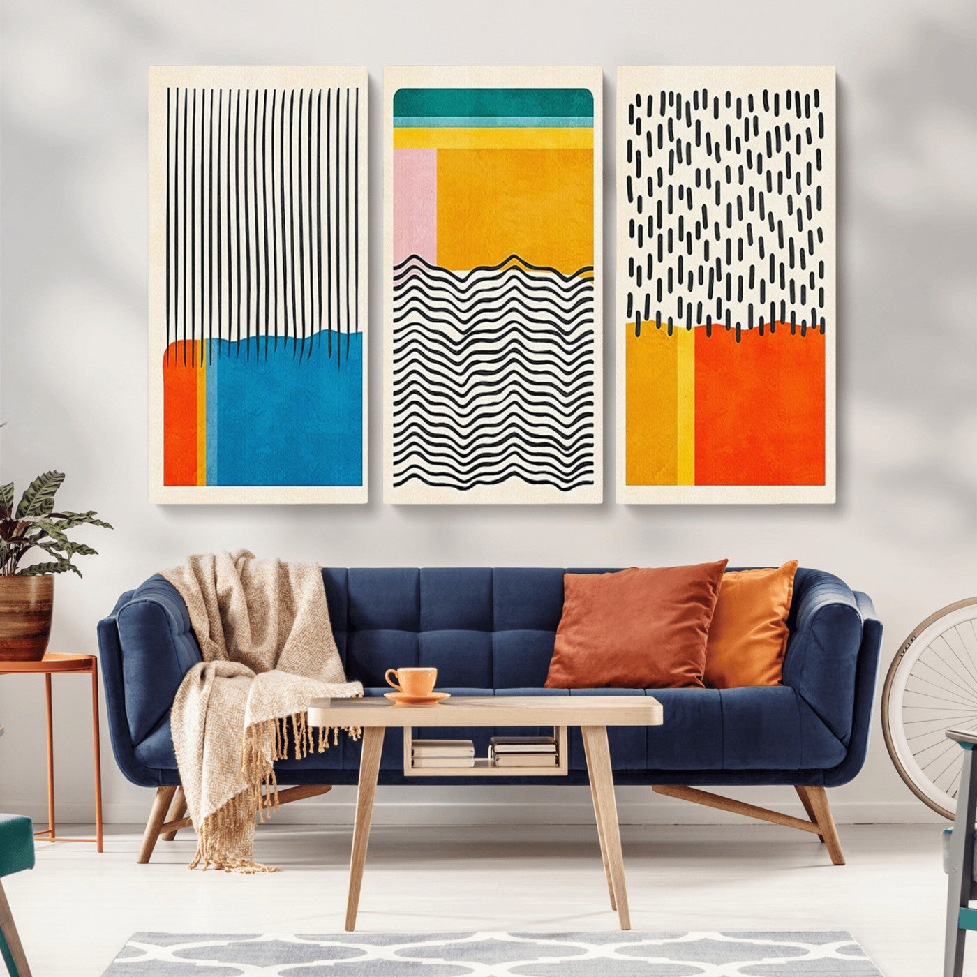 MGV-CV-48X32-3P - Canvas Print Wall Art Abstract Illustrs Art Boho