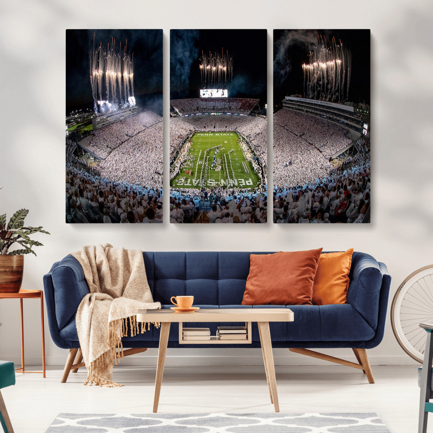 MGV-CV-48X32-3P - Penn Stadium Football Wall Art Canvas Print, Pennsylvania University Football Stadium