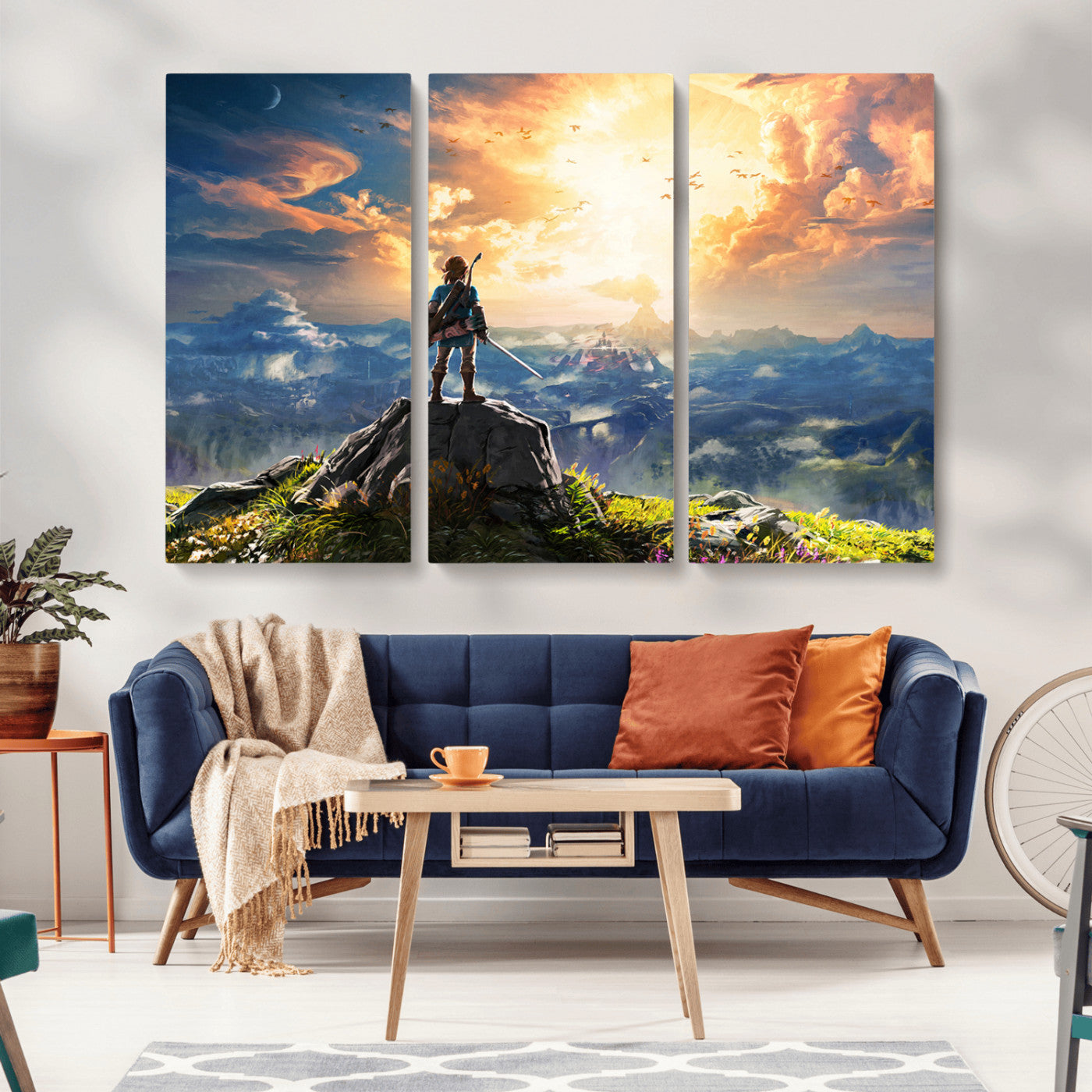 MGV-CV-48X32-3P - Legend of Zelda Breath of the Wild Game Wall Art Canvas, Legend of Zelda Canvas Print