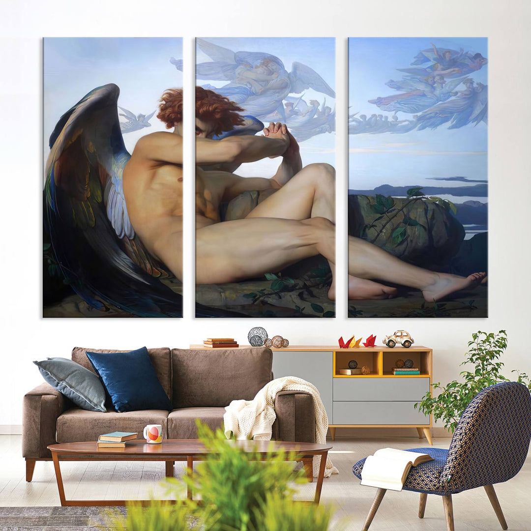 Fallen Angel Wall Art Canvas Print displayed above.