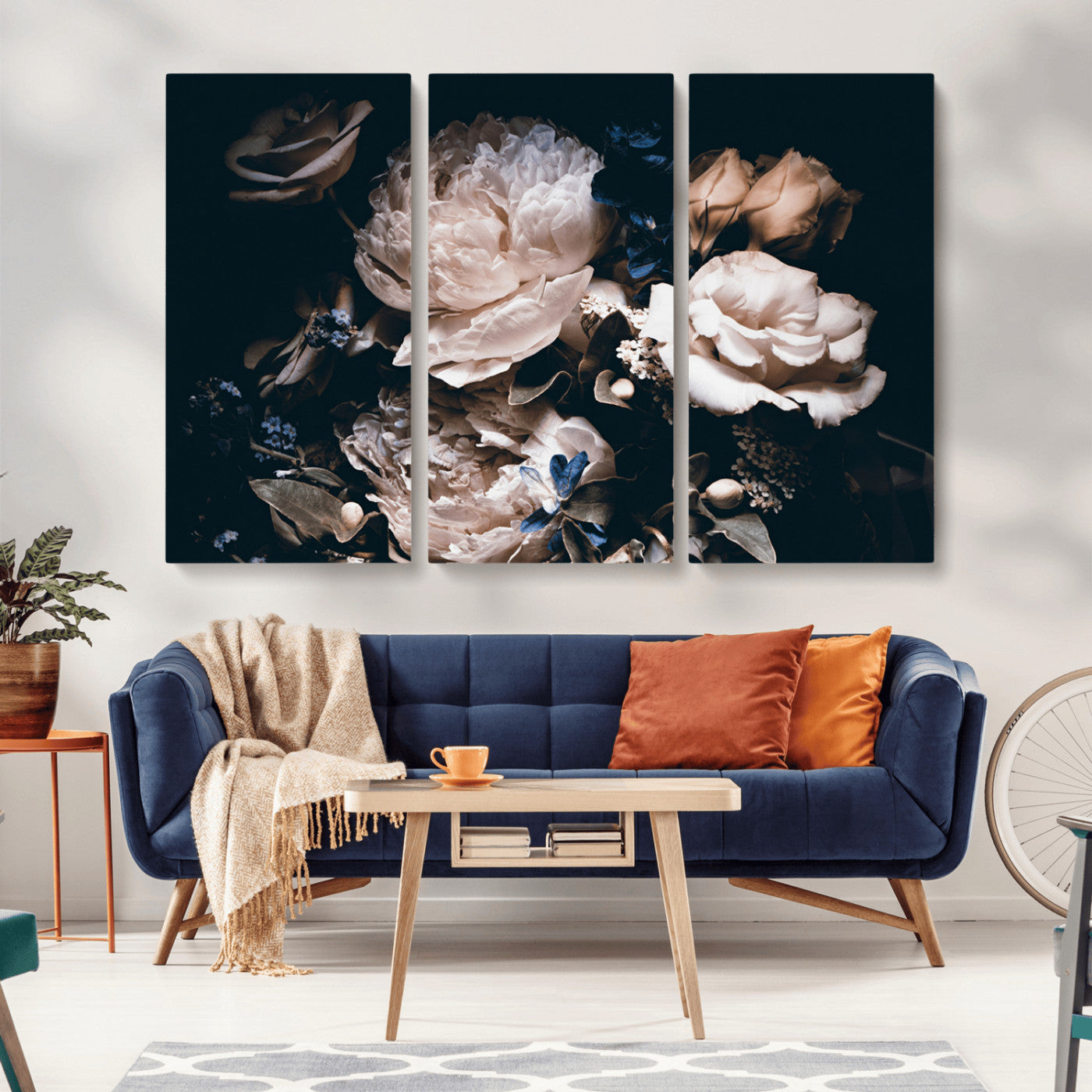 MGV-CV-48X32-3P - Pink Peonies Flowers Large Canvas Art Print