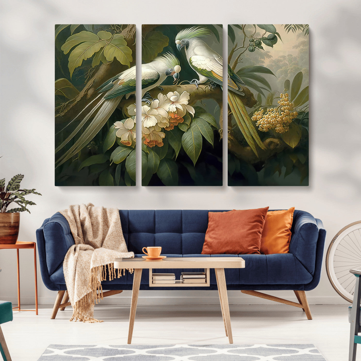 -Tropical Paradise Print Wall Art Stunning Artwork of a Parrot in a Lush Forest with Beautiful