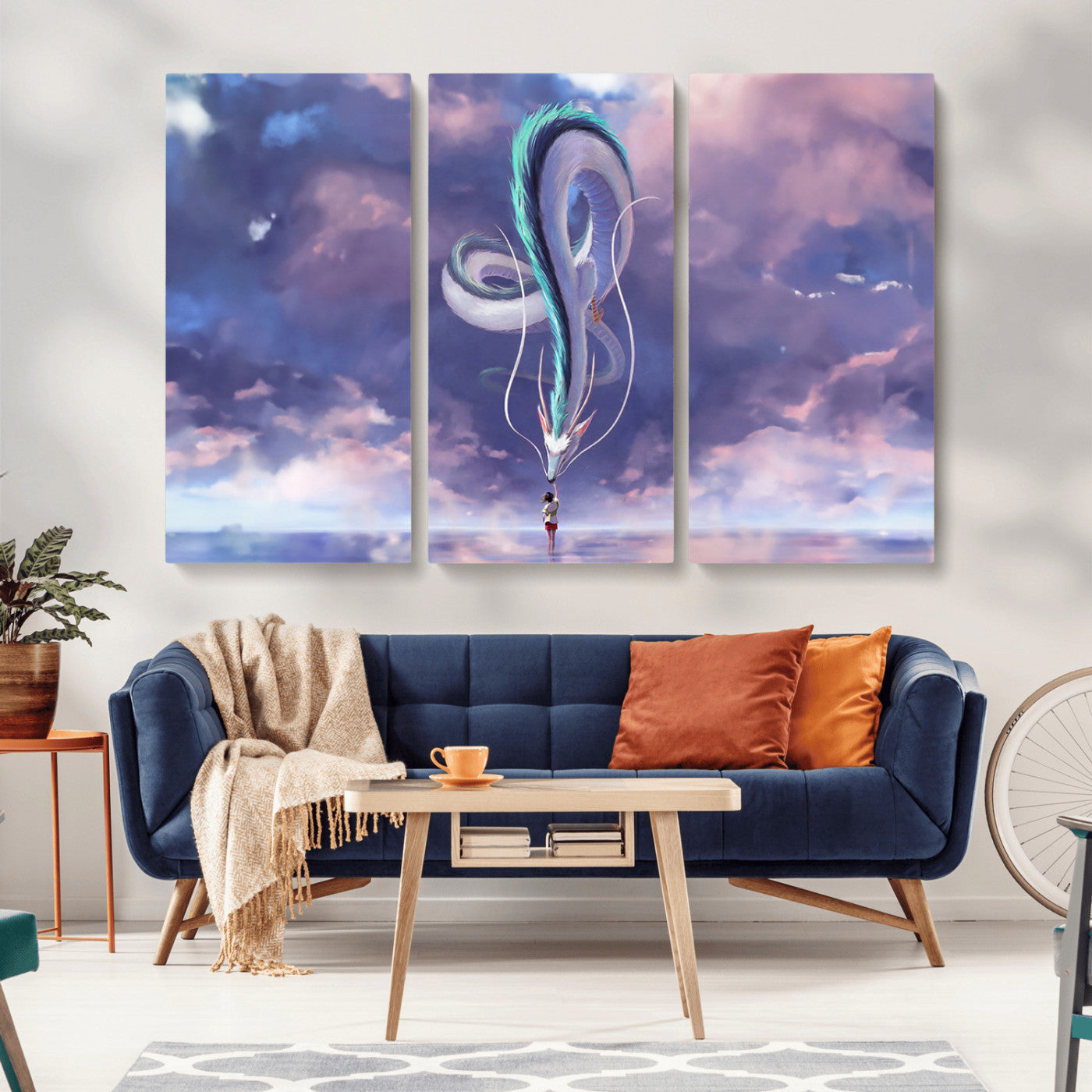 MGV-CV-48X32-3P - Spirited Away Haku and Chihiro Poster - Anime Lover - Hayao Miyazaki - Studio Ghibli Poster - Anime