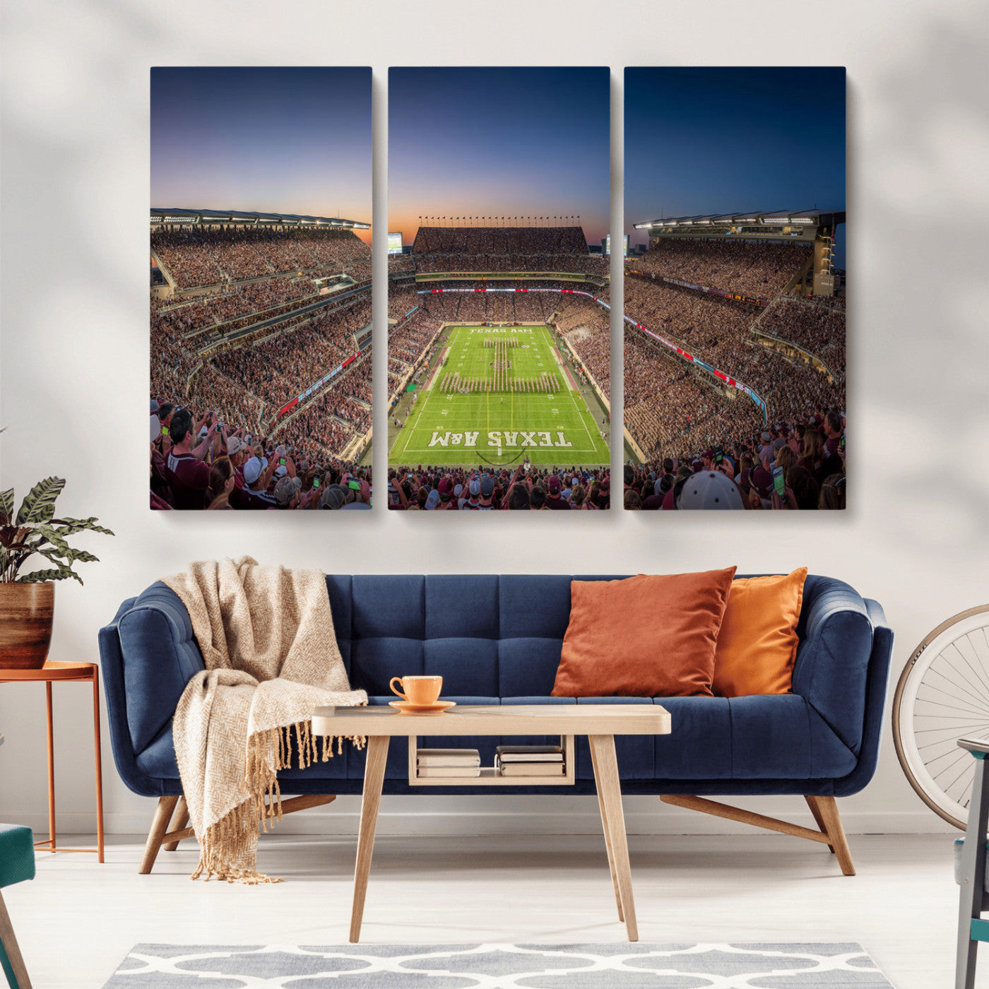 MGV-CV-48X32-3P - Kyle Field Wall Art Print | Large Texas A&M Aggies Football Canvas Print for Sports Enthusiasts | Framed, Ready-to-Hang Stadium Decor