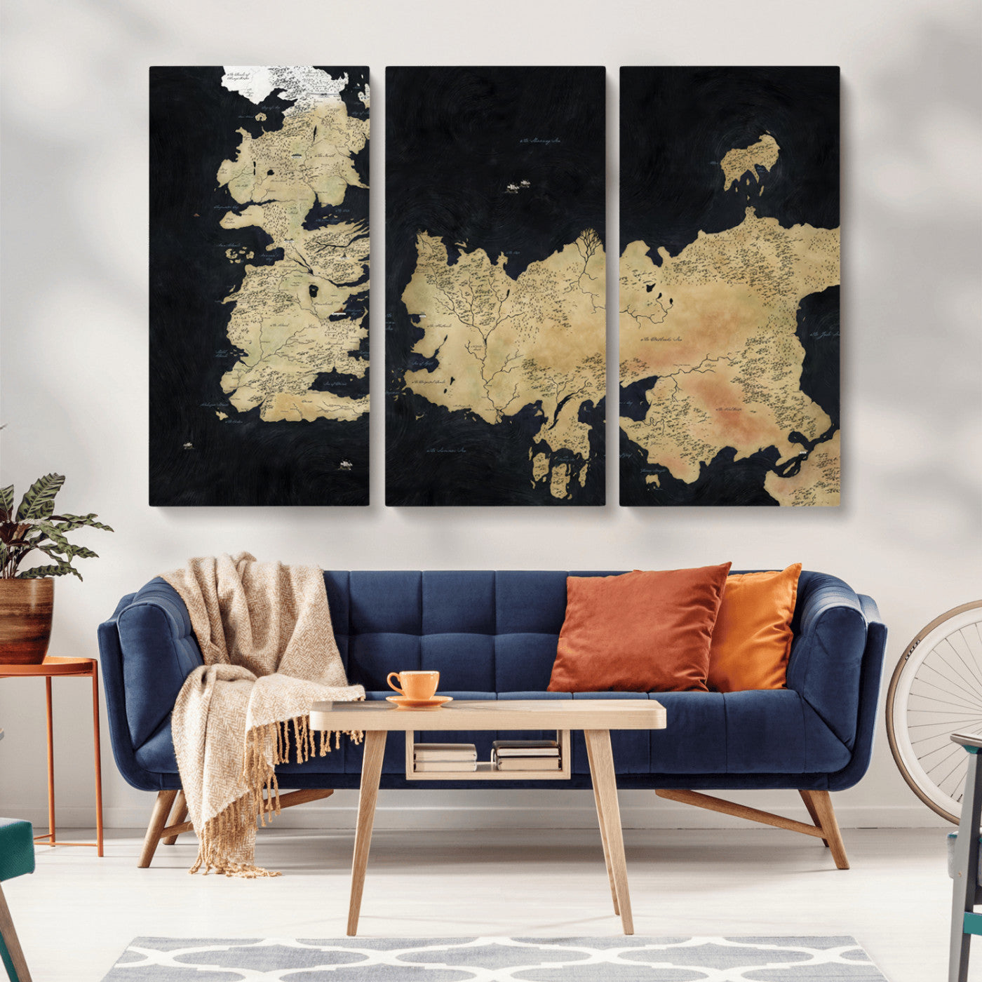 MGV-CV-48X32-3P - Push Pin World Map Canvas Print – Framed Wall Art for Couples to Track Their Travels – Anniversary