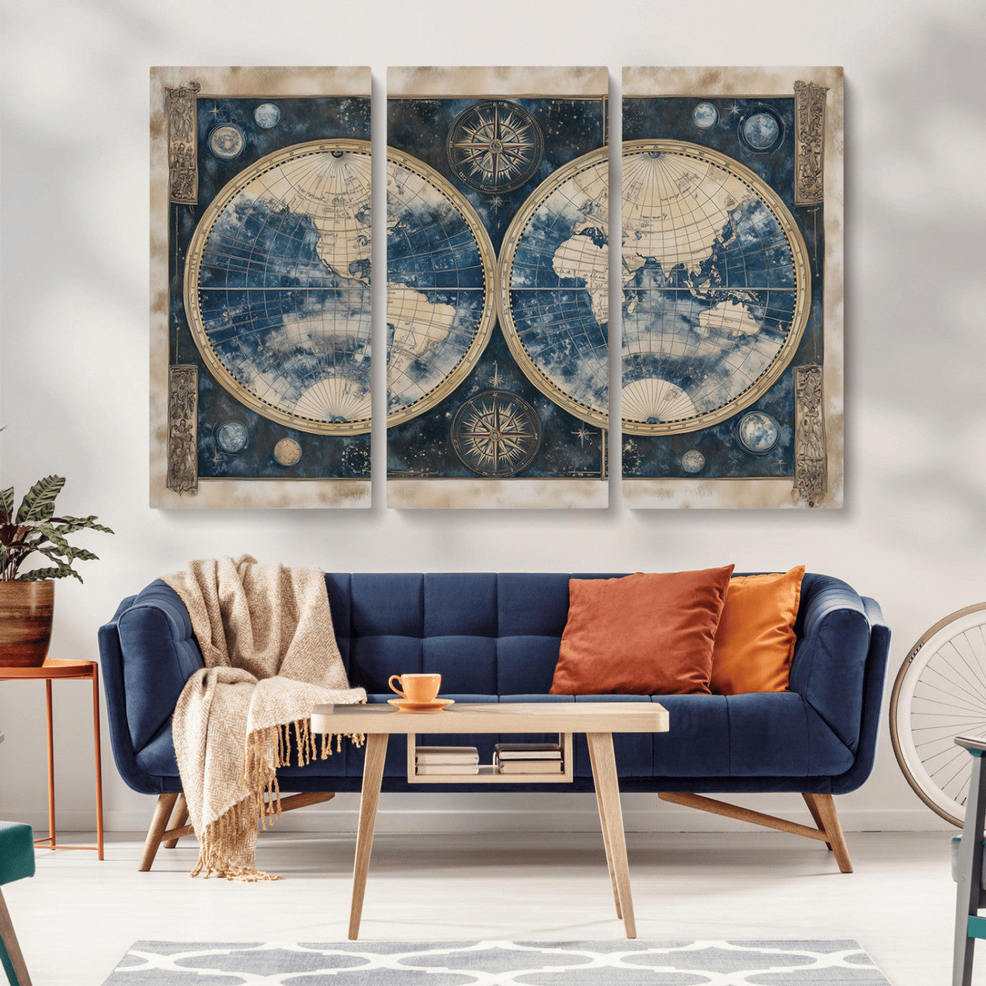MGV-CV-48X32-3P - World Map Canvas Print