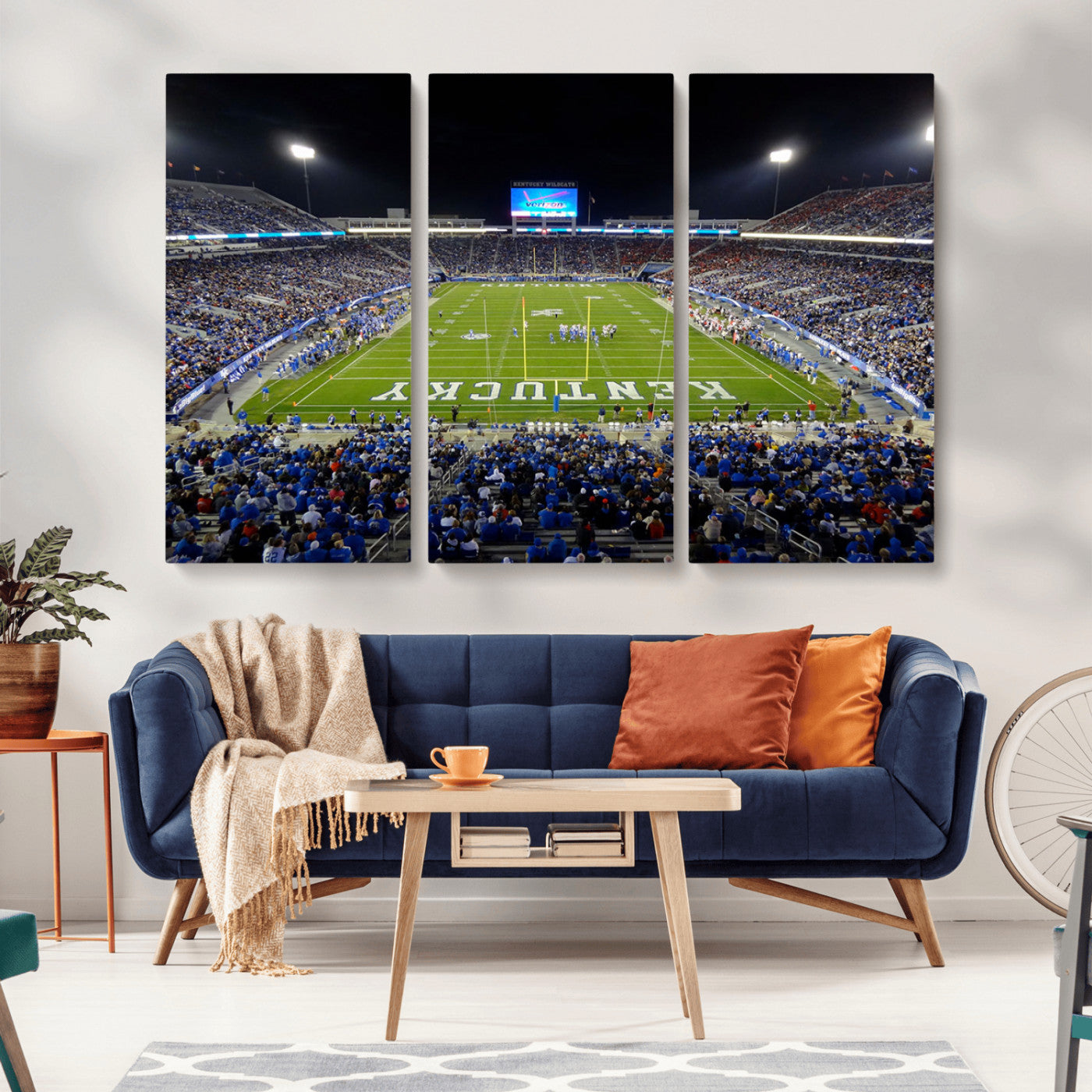 MGV-CV-48X32-3P - Kroger Field Canvas Wall Art - Kentucky Stadium Wall Art Print - Sunset Football Stadium Wall Decor