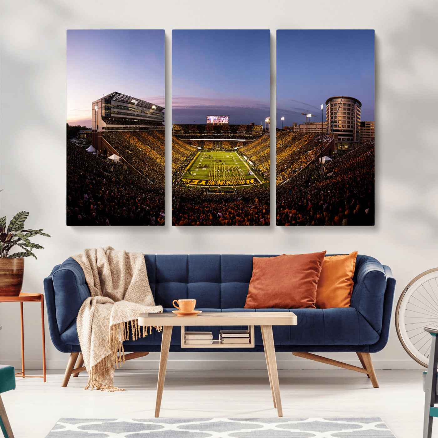 MGV-CV-48X32-3P - Iowa Hawkeyes Kinnick Stadium Wall Art Canvas Print, Framed Iowa Hawkeyes Kinnick Stadium Canvas