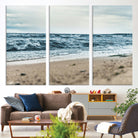 81812590-MGV-CV-36X24-Ocean Wall Art Canvas Print, Framed Coastal Canvas Art Picture Print, Moody Seascape Perfect Coastal Minimalist Decor Artwork