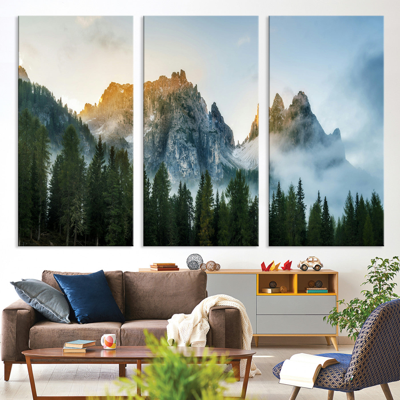21145440-MGV-CV-36X24-Wilderness Wall Art - Framed Nature Landscape Decor, Mountain Wall Art Canvas Print, Framed Nature Landscape Decor Art