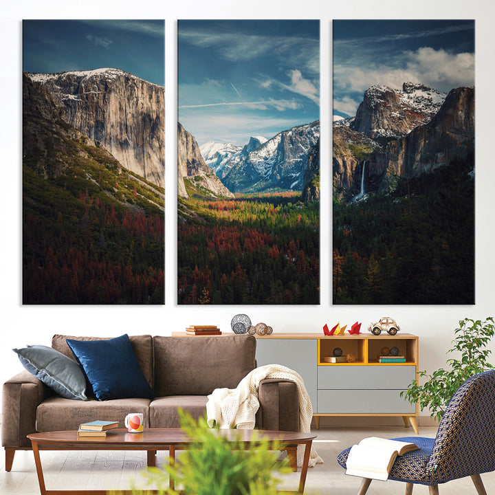 Yosemite National Park Wall Art Canvas Print, Mountain Landscape Print, Framed El Capitan Art Print, Large Scenic Nature Printing