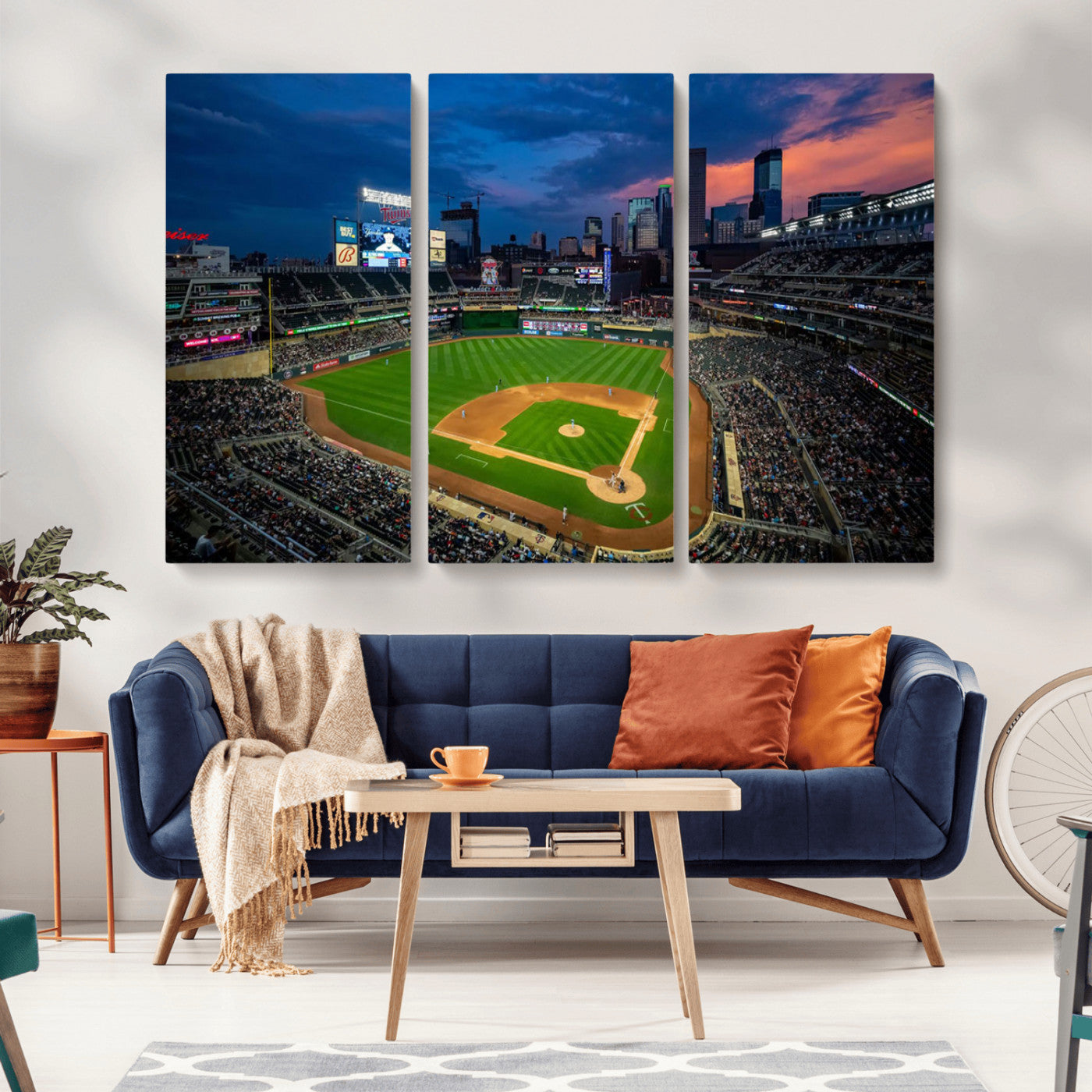Target Field Wall Art Canvas Print, Baseball Stadium Print, Minneapolis Major League Baseball's Minnesota Twins