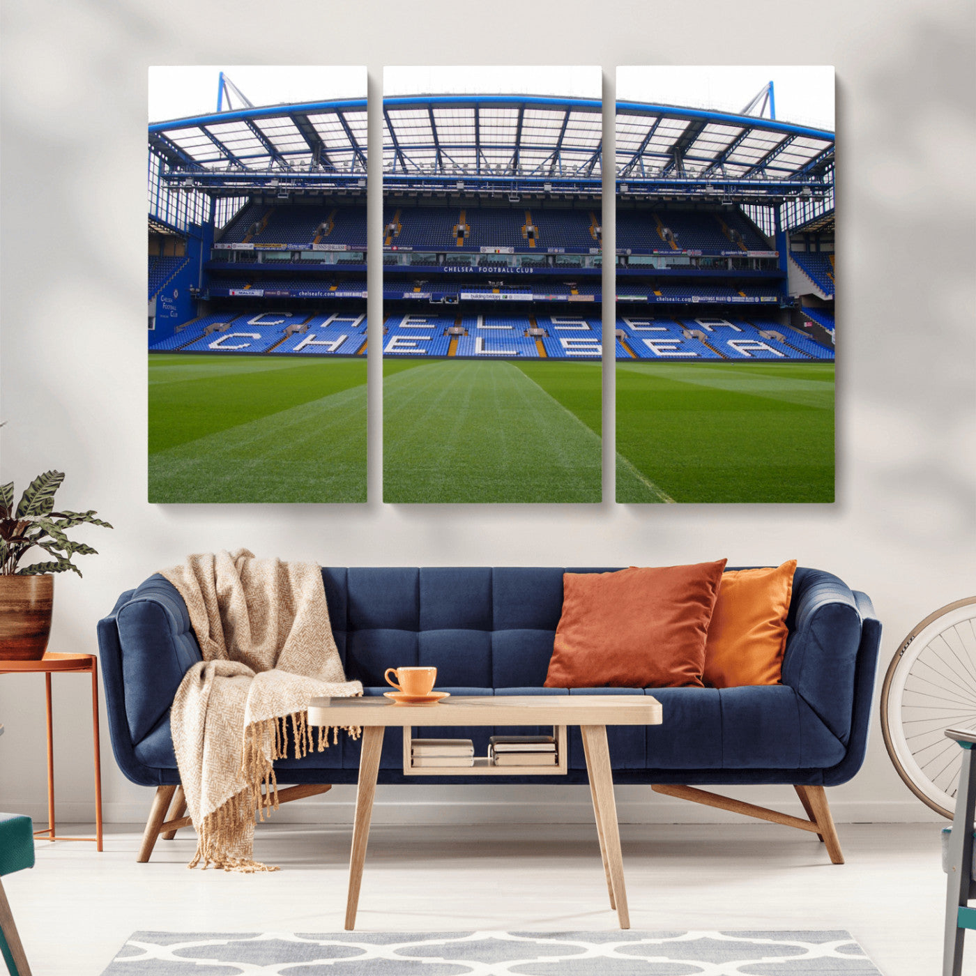 38616413CHELSA-MGV-CV-36X24-Stamford Bridge Chelsea Football Stadium Canvas Wall Art Print – Immersive Stadium Experience for Soccer Fans – Ready to Hang