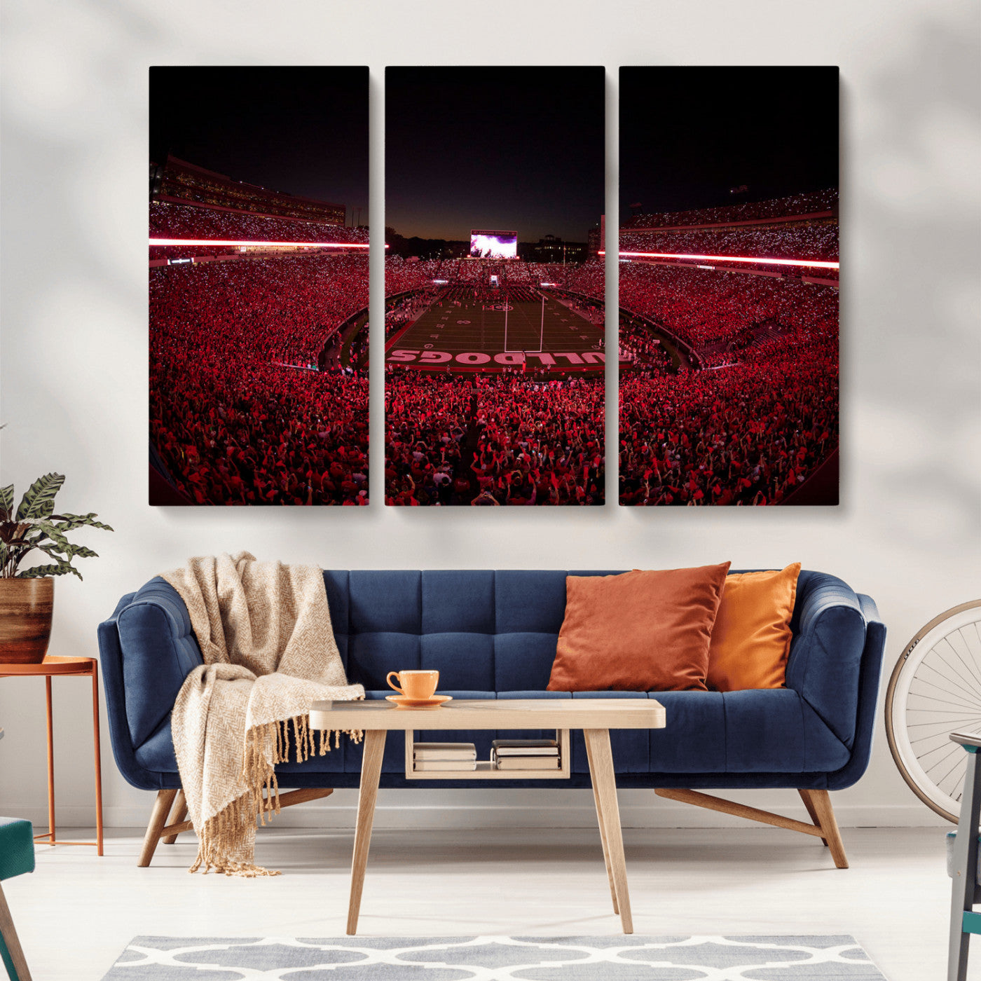 Dooley Stadium Wall Art Print, Sports Arena Canvas Wall Art, Dooley Field at Sanford Stadium Canvas Print, Modern Athletic Field Art Printing