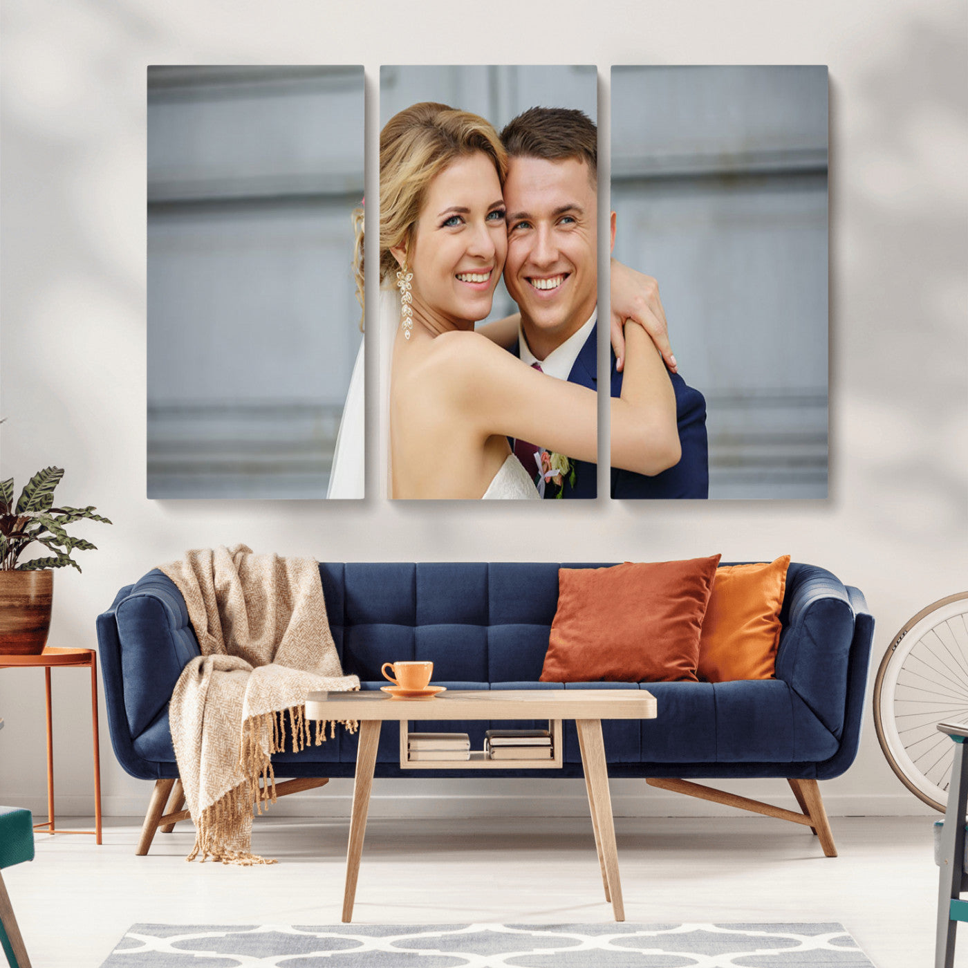 MGV-CV-48X32-3P - Create Your Own Photo Framed Canvas Print - Custom Personalized Wall Art Print for Gift