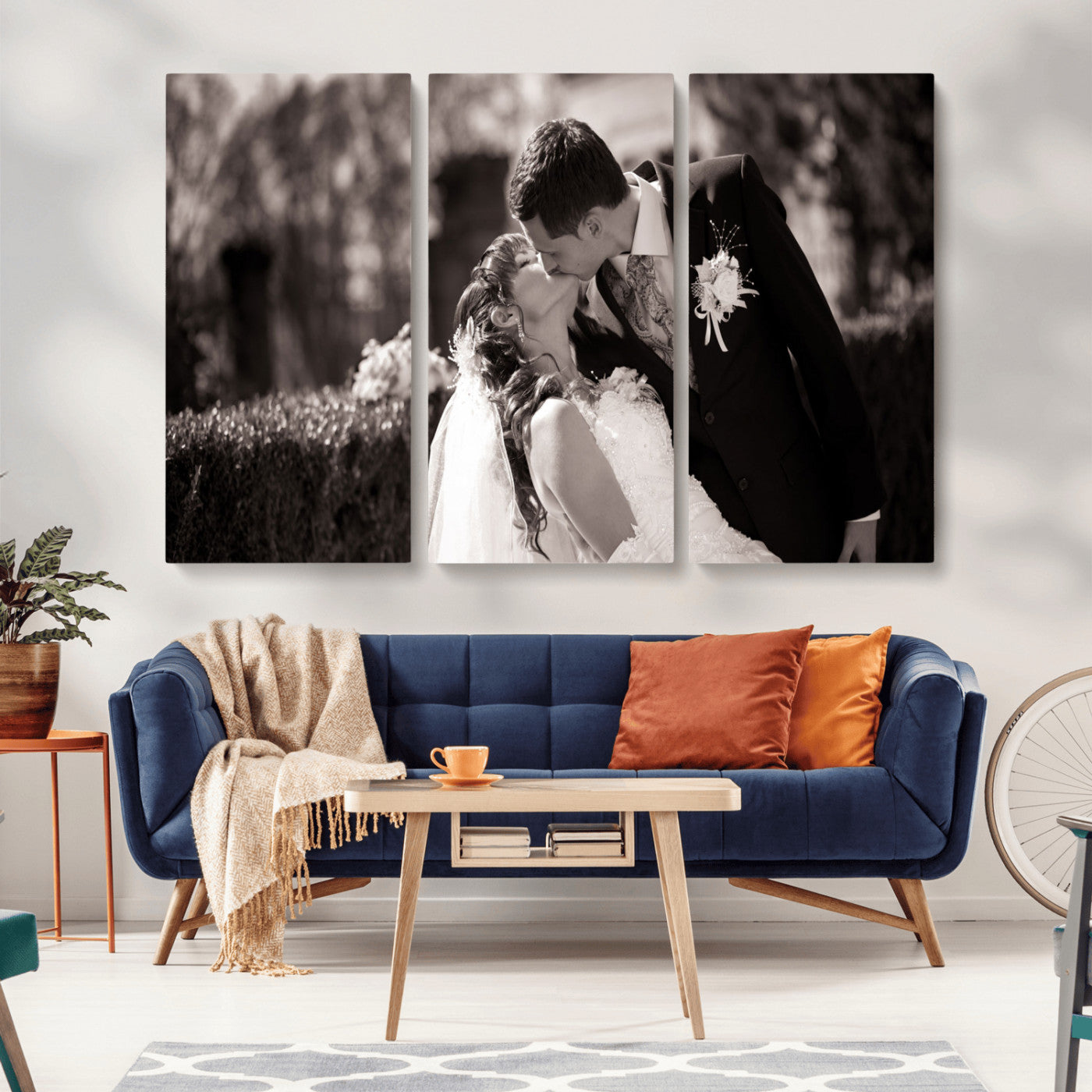 MGV-CV-48X32-3P - Create Your Own Photo Canvas Print - Personalized Wall Art for Home Decor Wall Art Print, Create