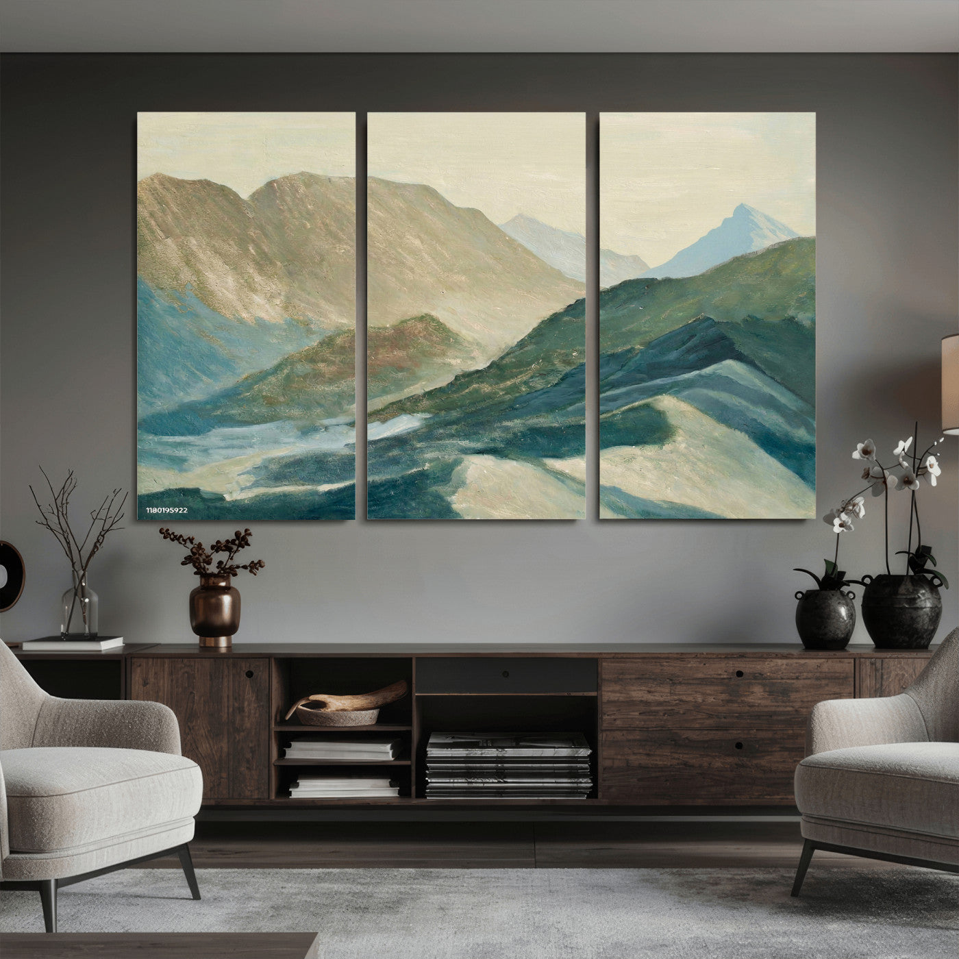 33629523-MGV-CV-36X24 - Shemelina Mountain Landscape, Mountains at Dawn Wall Art Canvas Print