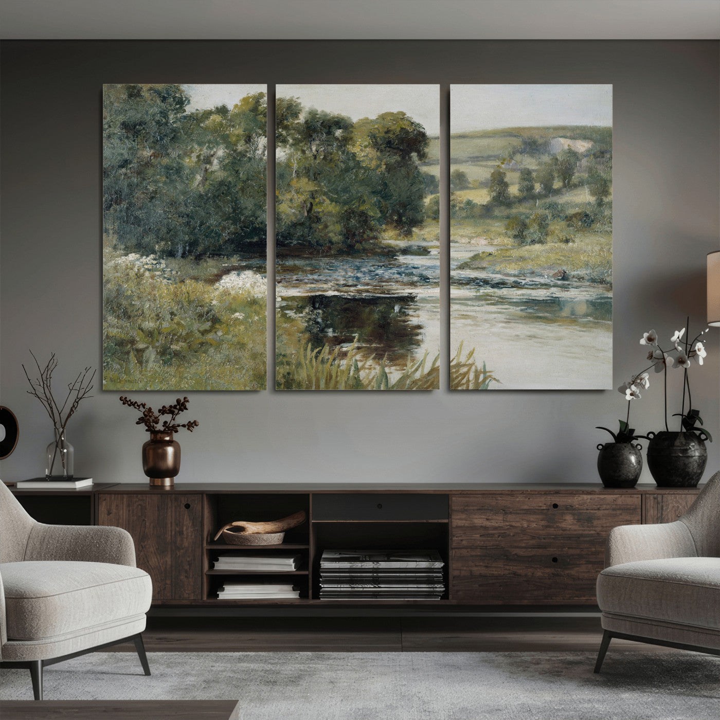 63256010-MGV-CV-36X24 - Edward Mitchell Bannister Streamside Wall Art Canvas Print