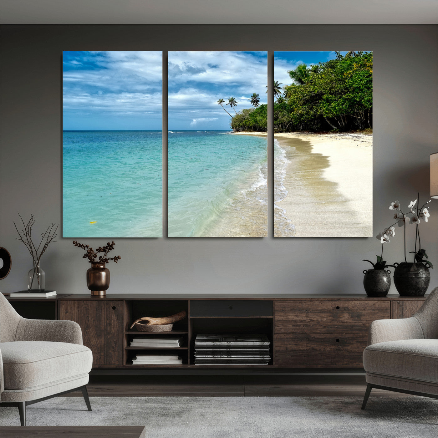 50626792-MGV-CV-36X24 - Puerto Rico Beach Paradise Wall Art – Tropical Coastal Print