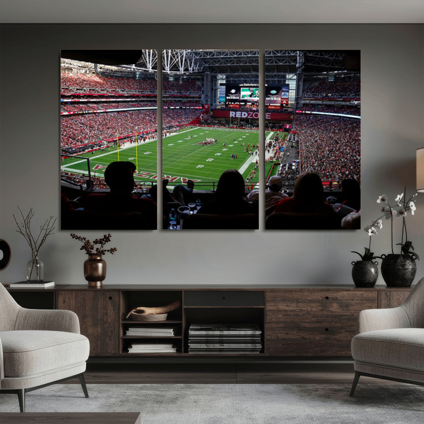 84196298-MGV-CV-36X24 - State Farm Stadium Canvas Wall Art, Arizona Cardinals Football Stadium Print, Glendale NFL Arena Photography Artwork