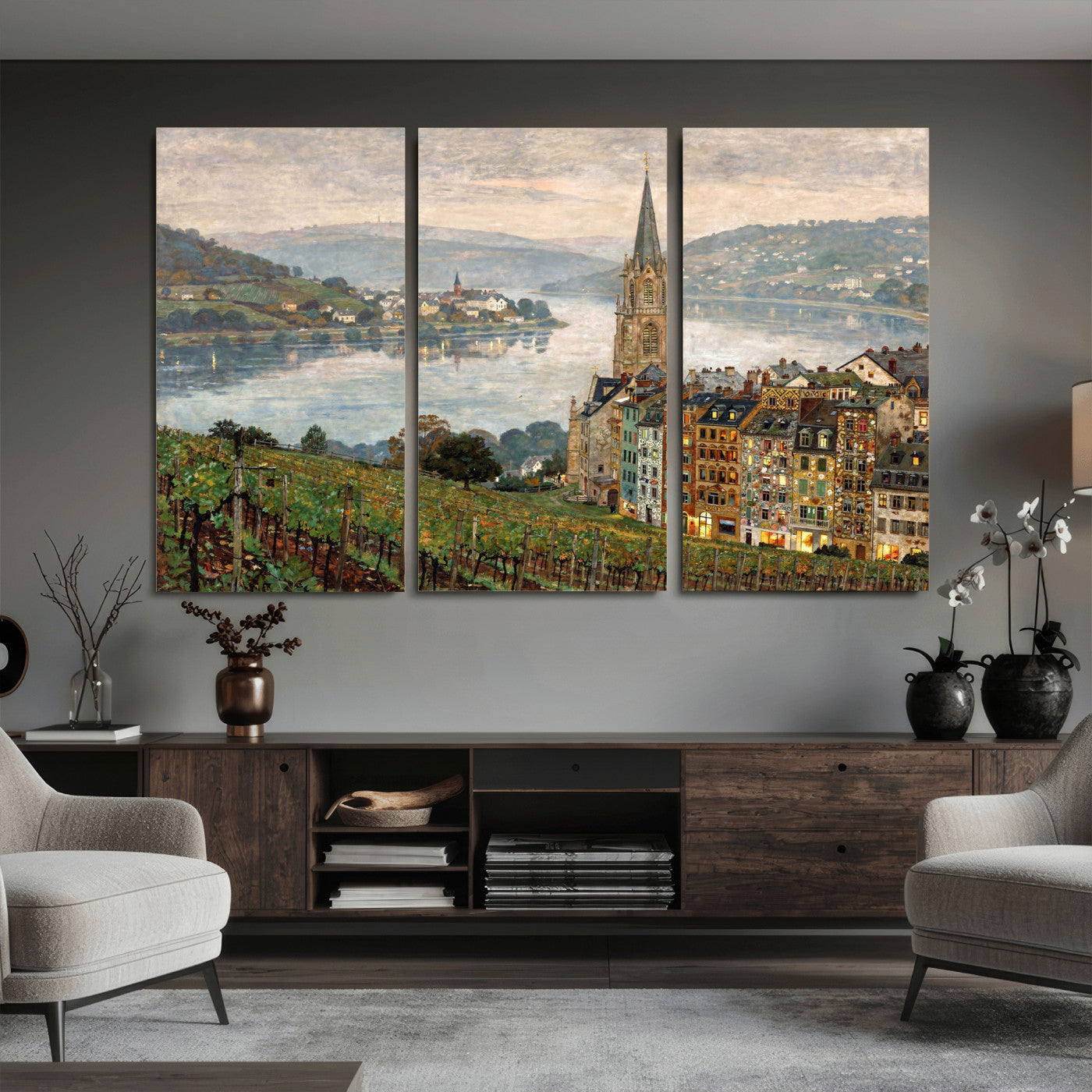 62626662-MGV-CV-36X24 - Mosel City Mosel River by Nicolai Astudin Wall Art Canvas Print