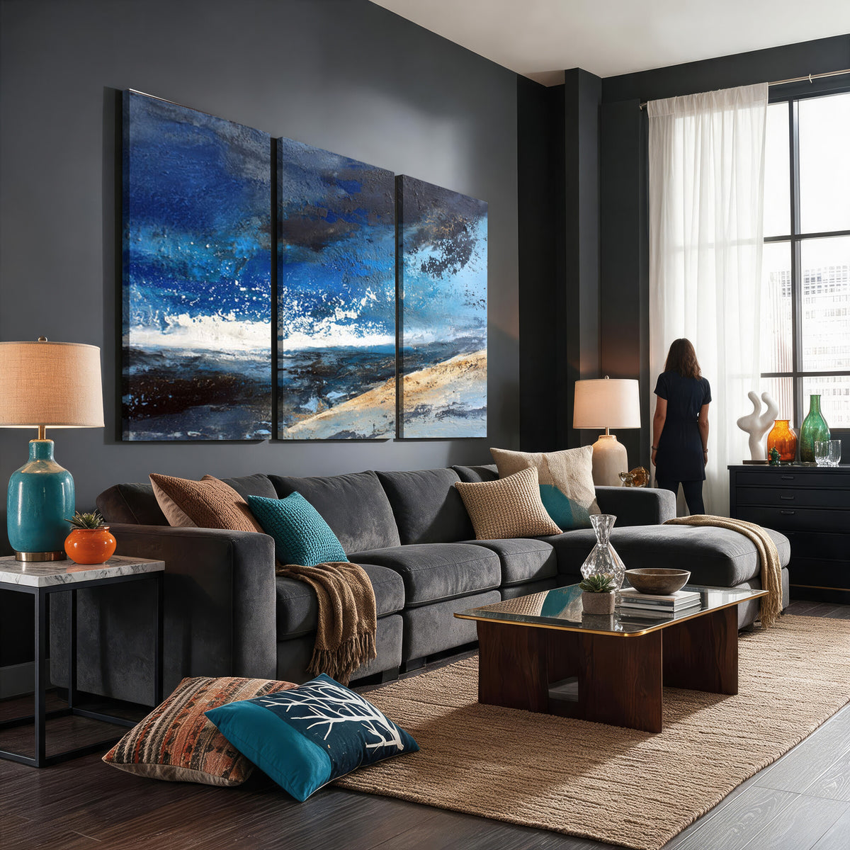 72157369-MGV-CV-36X24 - Extra Large Abstract Wall Art Canvas Print