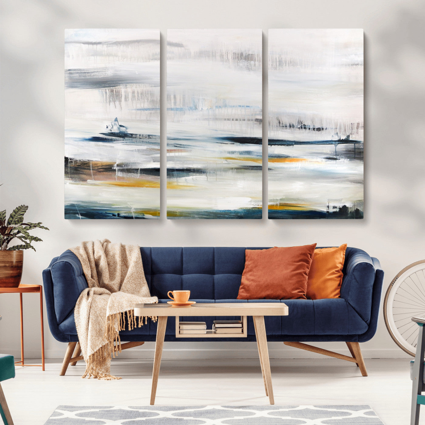 MGV-CV-48X32-3P - Soft Color Abstract Canvas Print