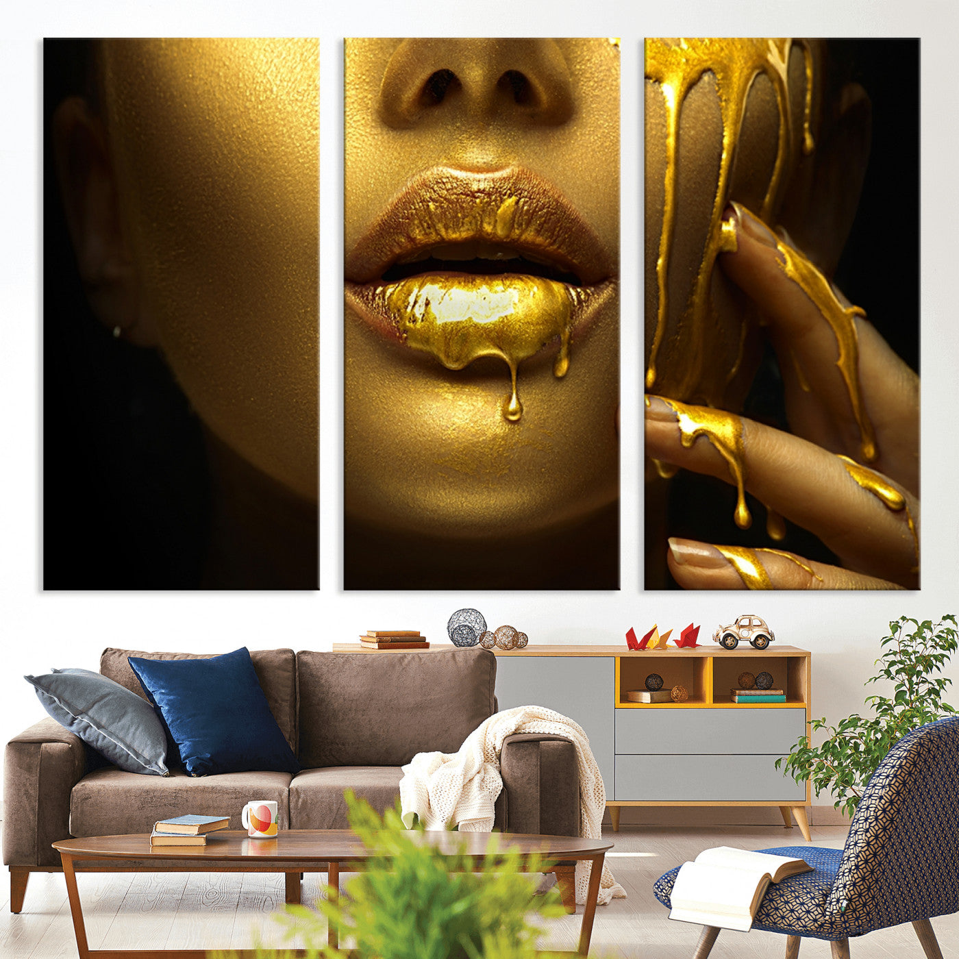 24252-MGV-CV-36X24-Gold and Women Wall Art Canvas Print