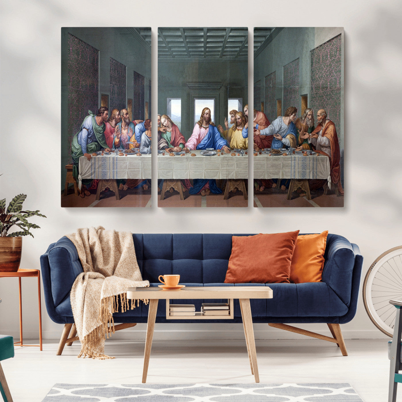 MGV-CV-48X32-3P - The Last Supper Multi Panel Canvas Wall Art