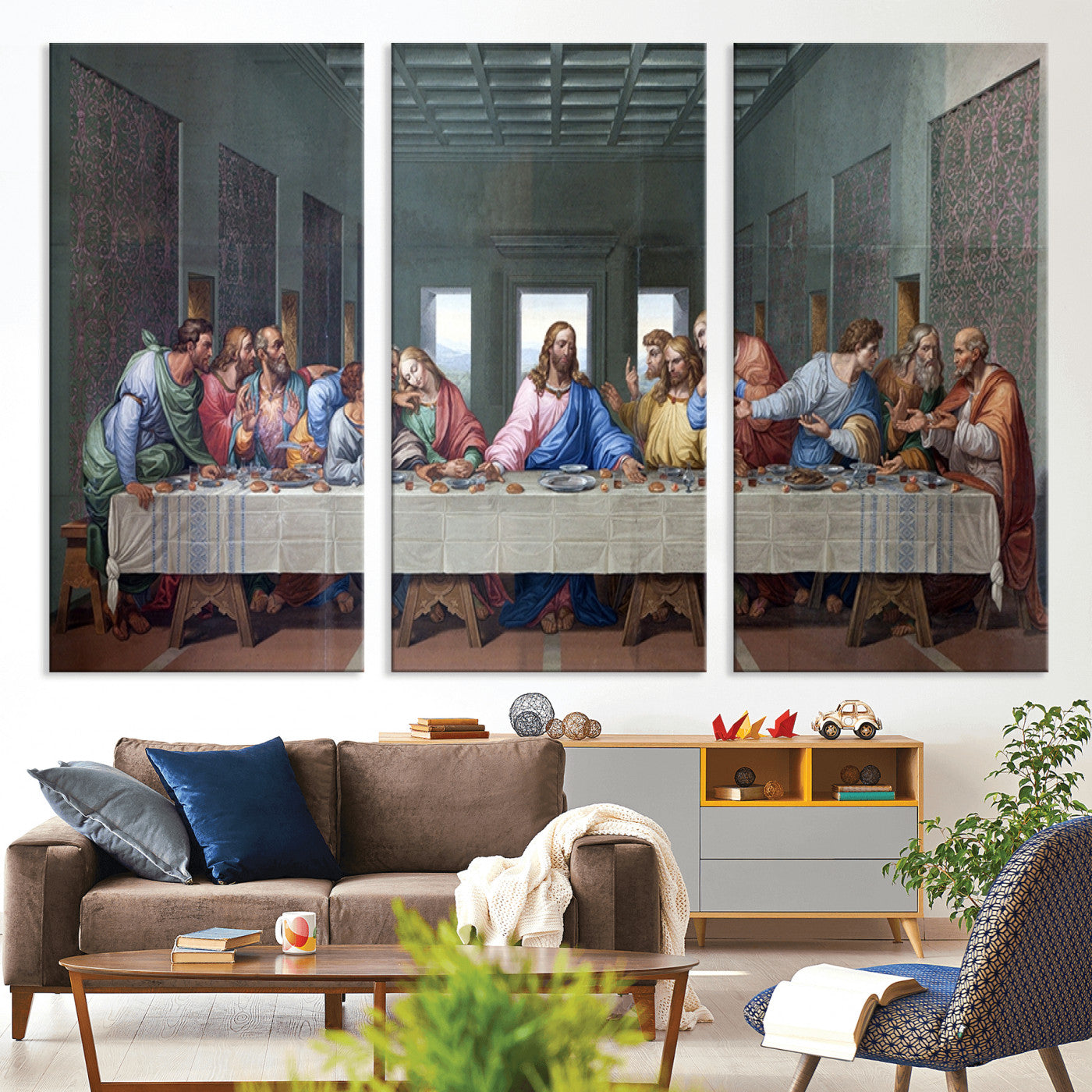 30401-MGV-CV-36X24-The Last Supper Multi Panel Canvas Wall Art
