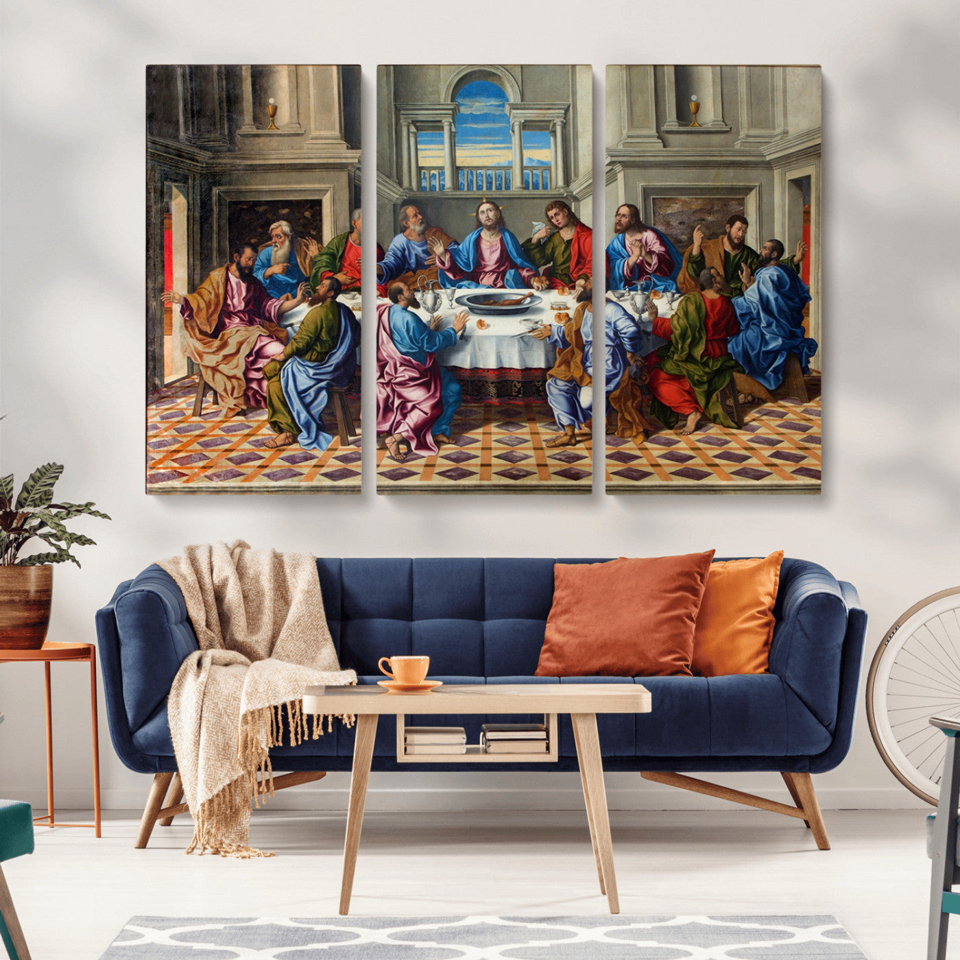 MGV-CV-48X32-3P - The Last Supper Multi Panel Canvas Wall Art