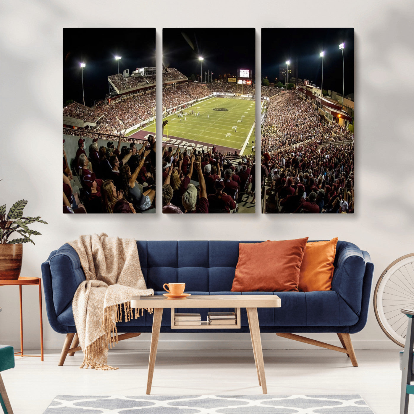MGV-CV-48X32-3P - Washington-Grizzly Stadium Canvas Print, American Football Wall Art Canvas Print, Stadium Sport Wall