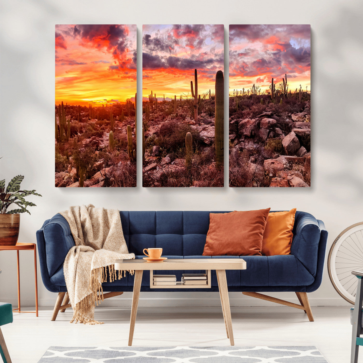 MGV-CV-48X32-3P - Arizona Desert Print, Western Cowboy Wall Art Print