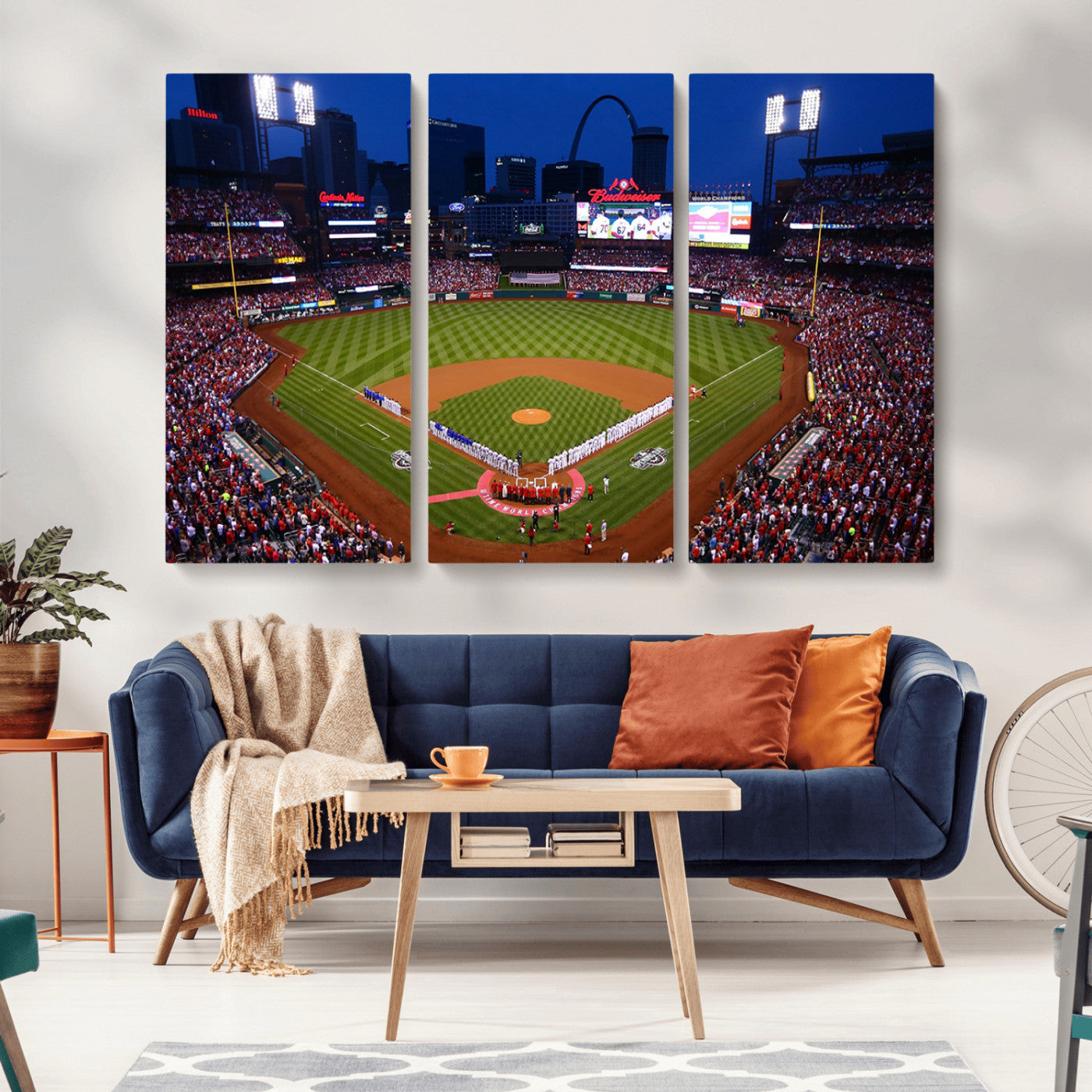 MGV-CV-48X32-3P - St. Louis Cardinals Baseball Team Print - Busch Stadium Wall Art Canvas Print