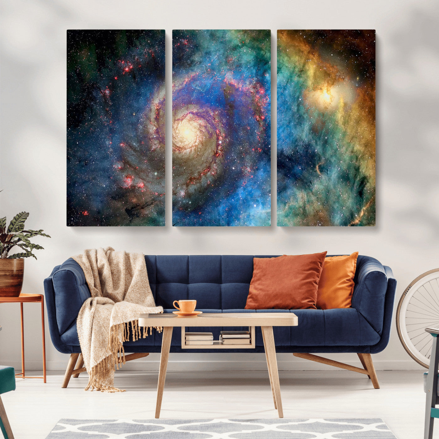 MGV-CV-48X32-3P - Spiral Galaxy Wall Art Canvas Print