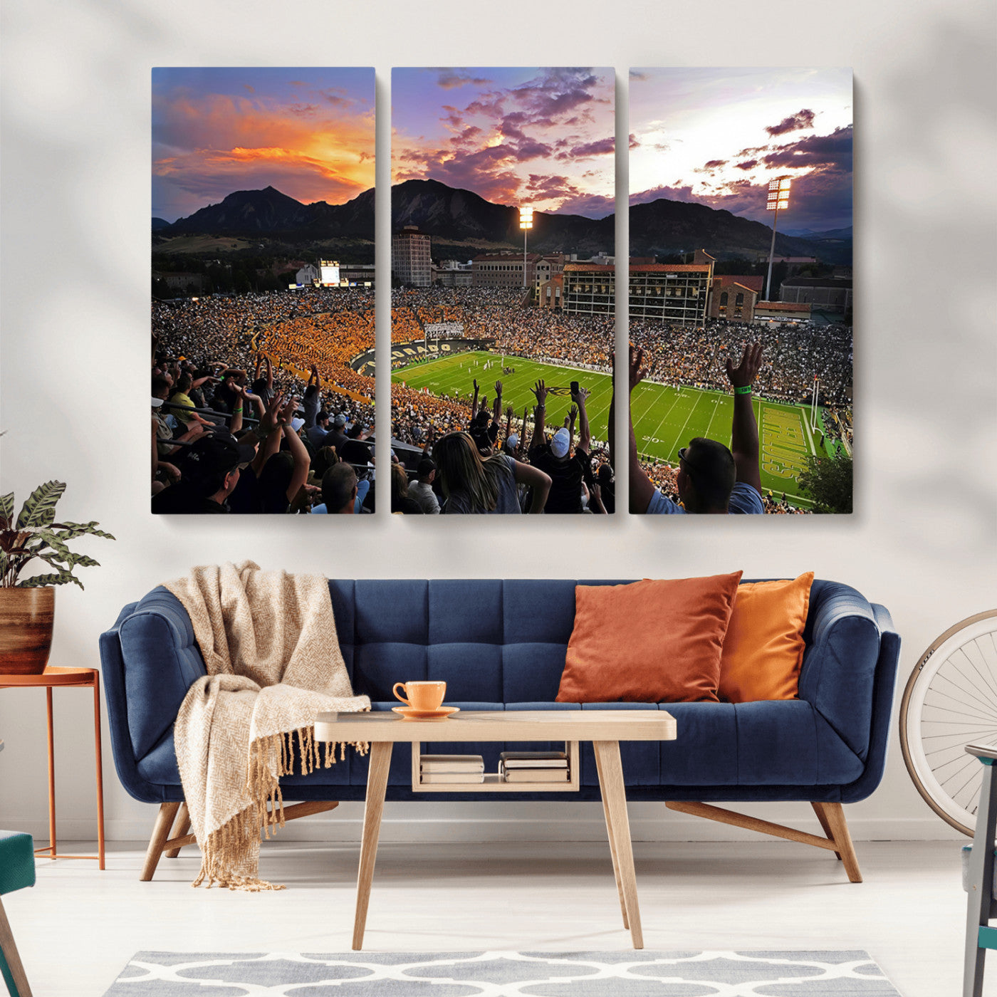 MGV-CV-48X32-3P - Folsom Field - University of Colorado Buffaloes Football Stadium Wall Art, Colorado Buffaloes Wall