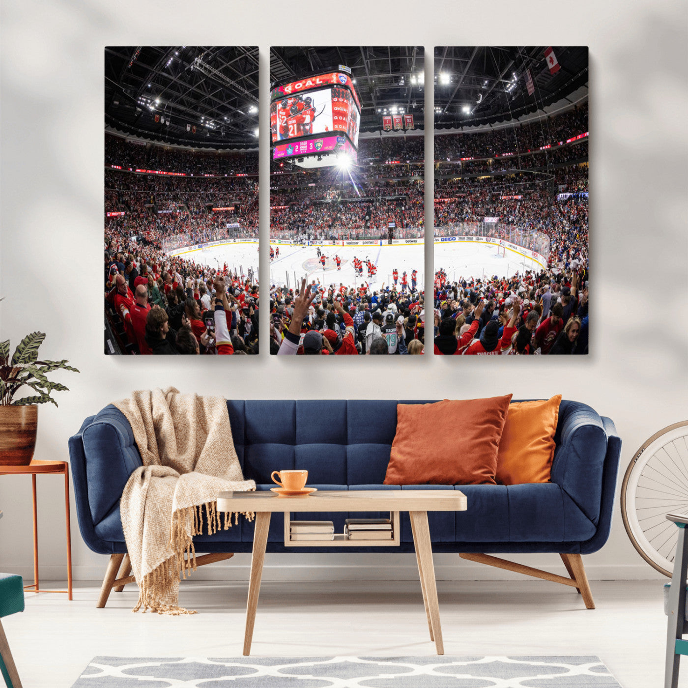MGV-CV-48X32-3P - Amerant Bank Arena Wall Art Canvas Print - Basketball Arena Stadium Print
